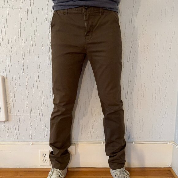 Hawkings McGill Men's Skinny Chino 32x32 Olive - Picture 1 of 5